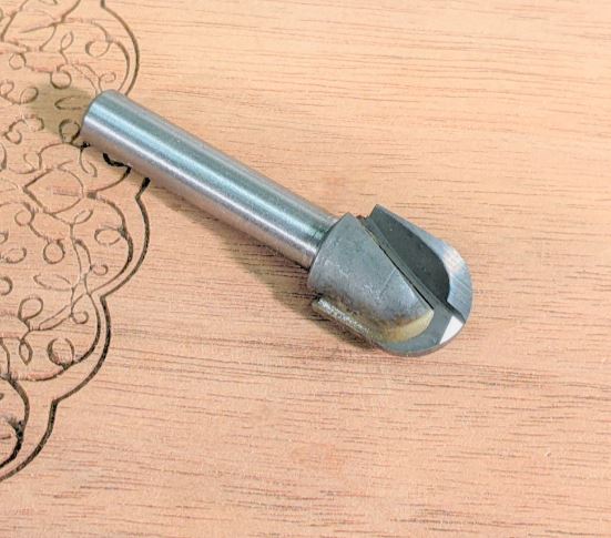 1/2" Ball Nose CNC Router Bit, Cutting Board Juice Groove Bit 1/4" Shank - Image 5