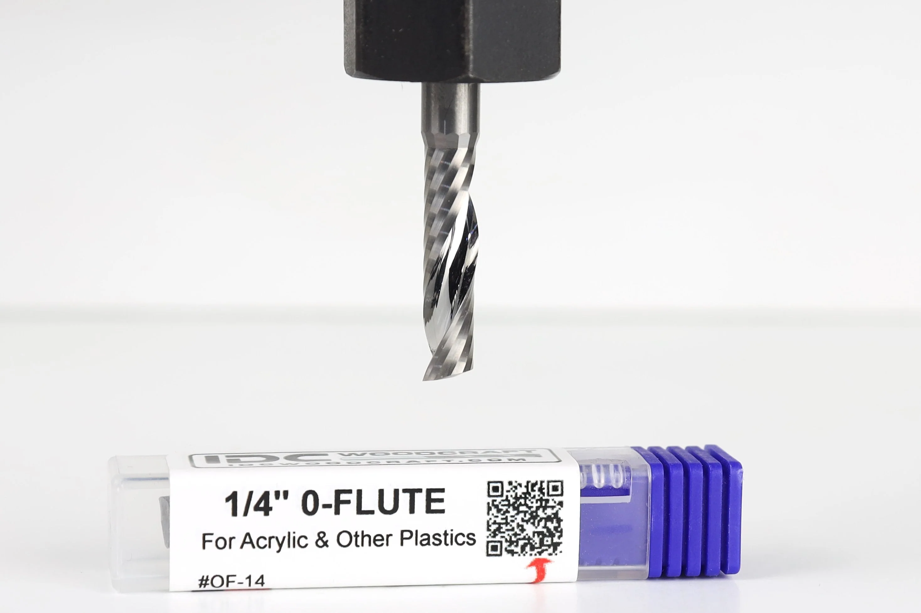 1/4" 0-Flute CNC Router Bit For Acrylic, 1/4" Shank - Image 4