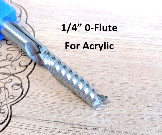 1/4" 0-Flute CNC Router Bit For Acrylic, 1/4" Shank - Image 5
