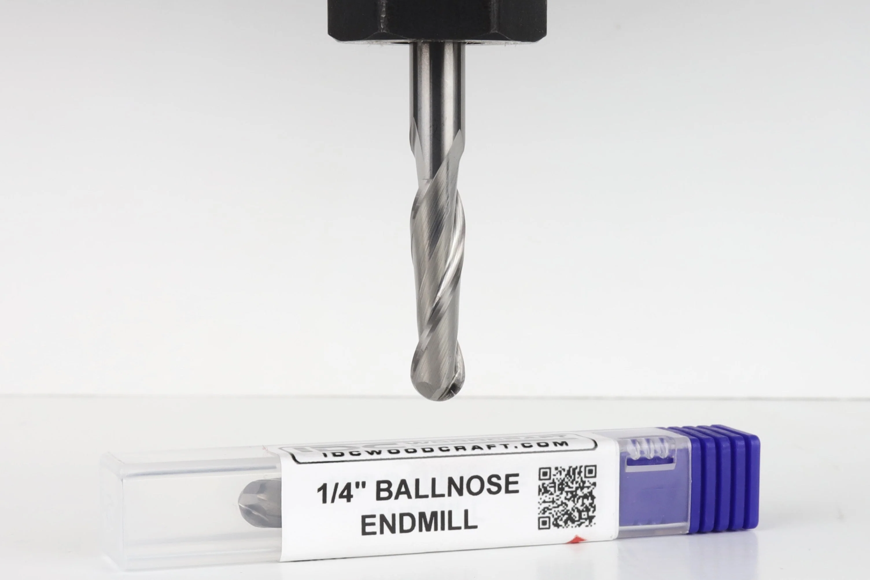 1/4 Ball Nose Endmill Bit For CNC Routers, 1/4" Shank - Image 3