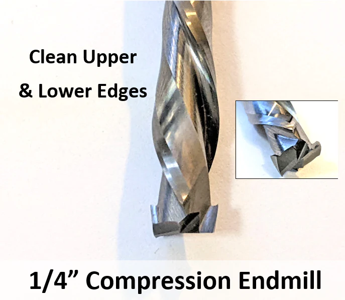 1/4" Compression Bit For CNC Routers, 1/4" Shank - Image 5