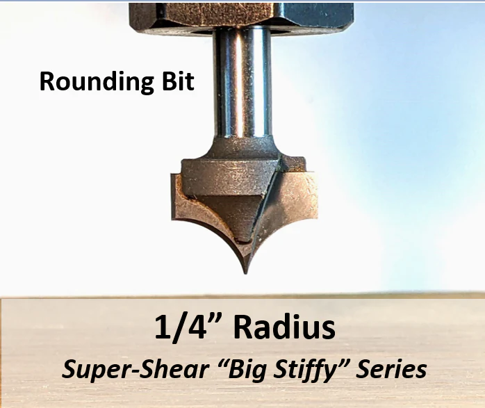 1/4" Radius Round Over Router Bit, 1/4" Shank (Corner/Edge Rounding) - Image 5