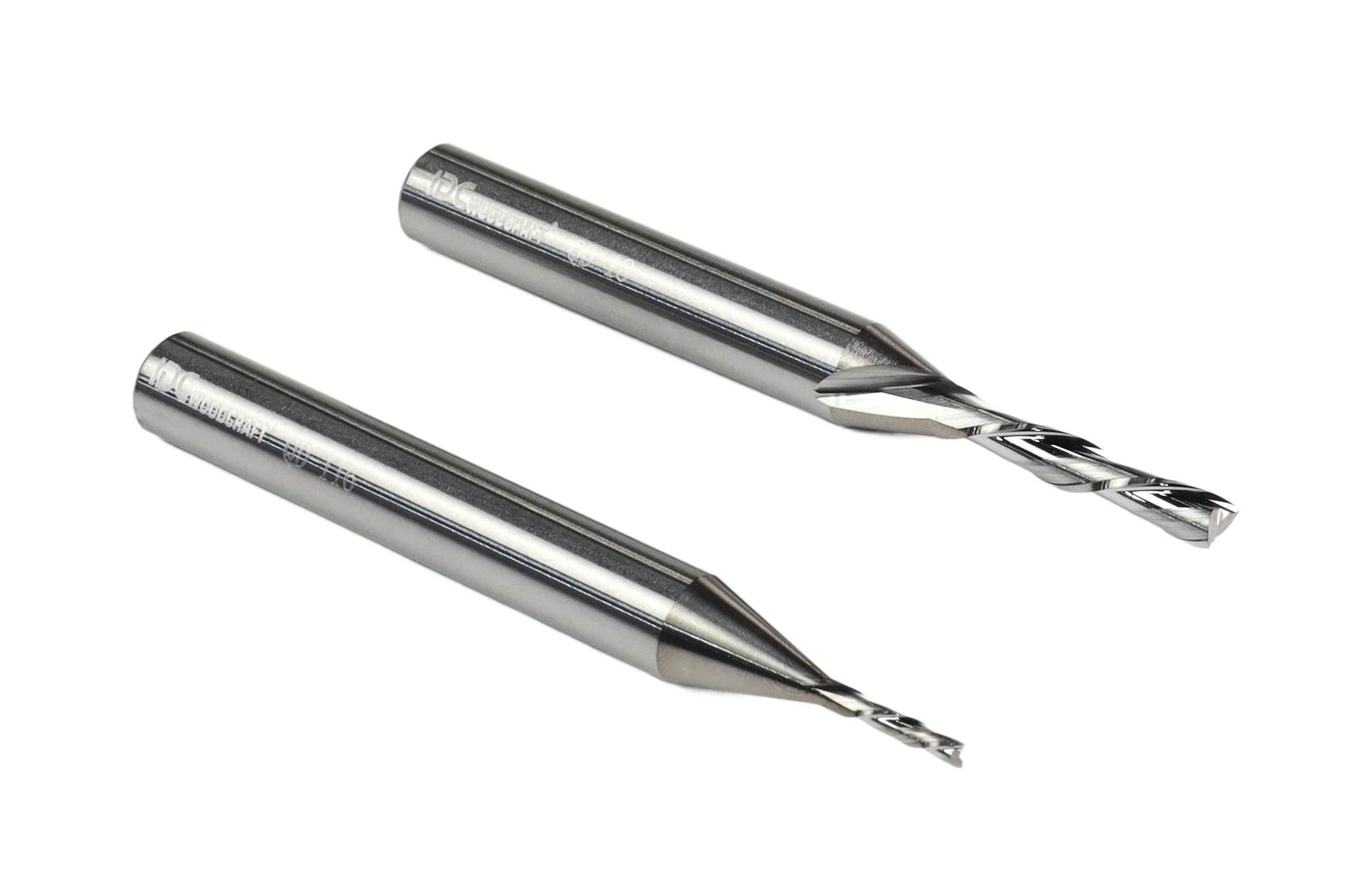 1/8 & 1/16 Down Cut Endmill Bits For CNC Routers, 1/4" Shank