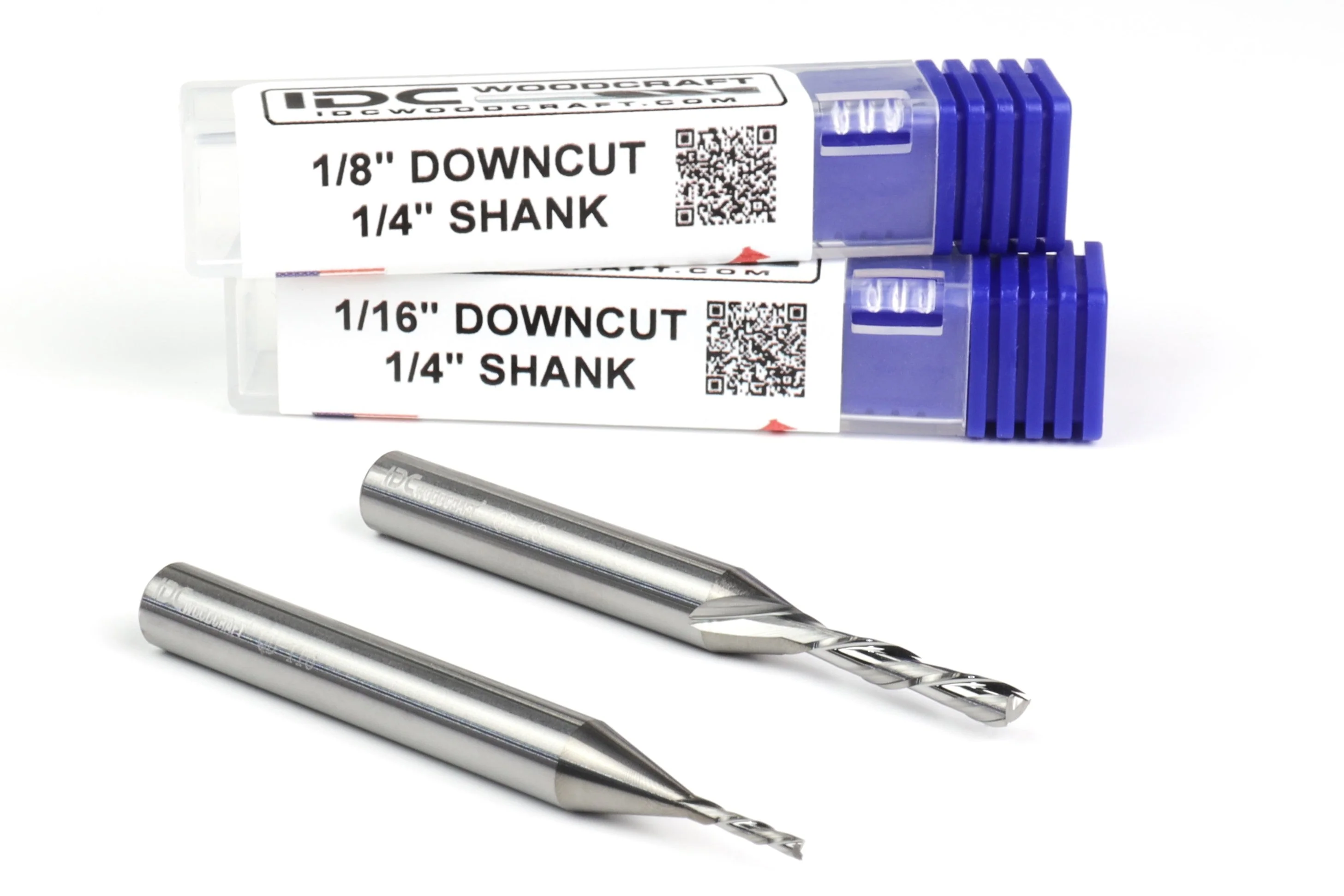 1/8 & 1/16 Down Cut Endmill Bits For CNC Routers, 1/4" Shank - Image 2
