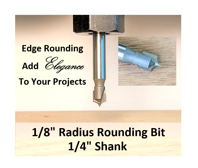 1/8" Radius Edge Rounding Bit For CNC Routers, 1/4" Shank - Image 4
