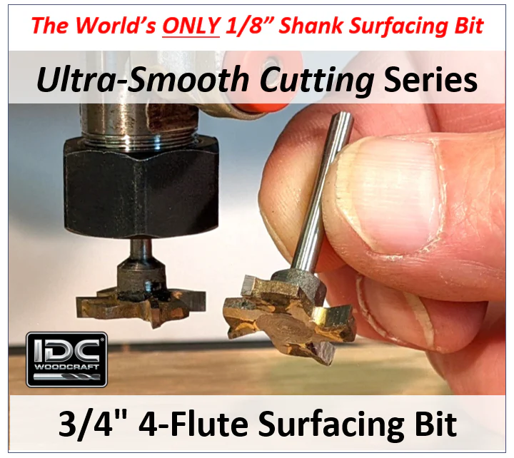 1/8" Shank Surfacing Bit for Desktop CNC Routers, 3/4" Ultra-Smooth Cut - Image 4