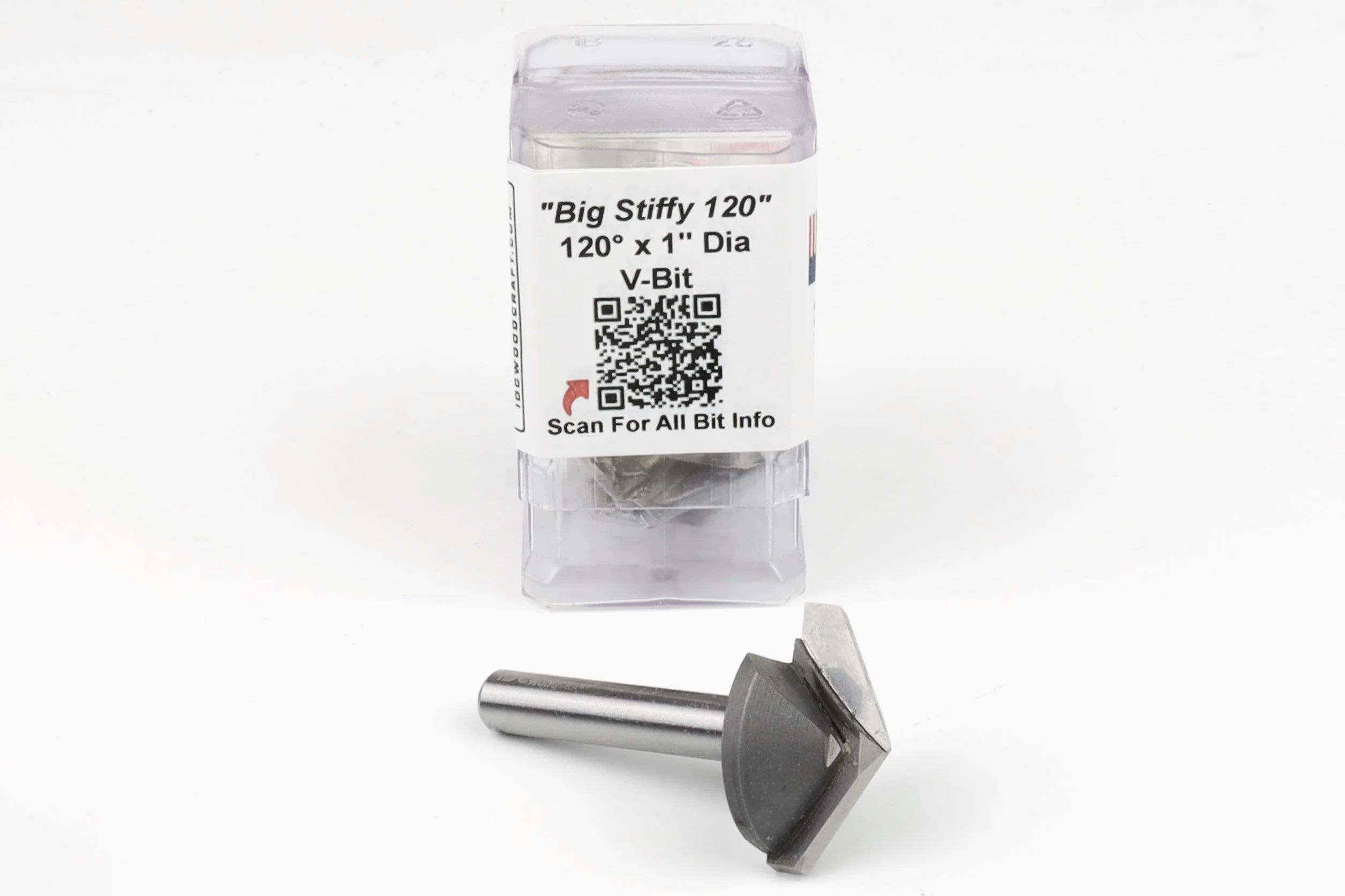 120 Degree Wide-Cutting V Bit 1/4" Shank for CNC Routers - Image 3