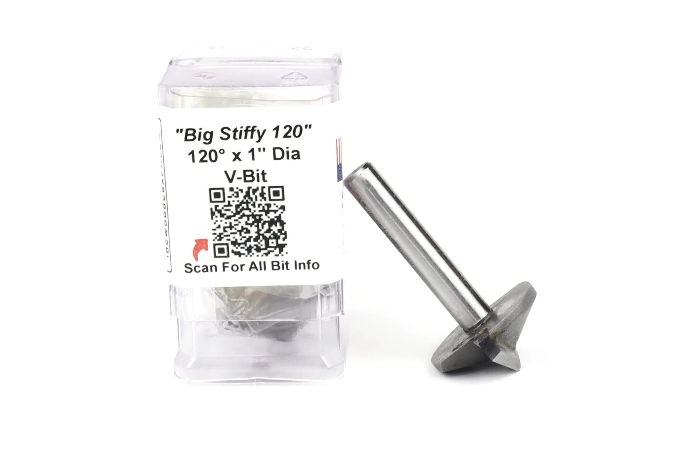 120 Degree Wide-Cutting V Bit 1/4" Shank for CNC Routers - Image 4