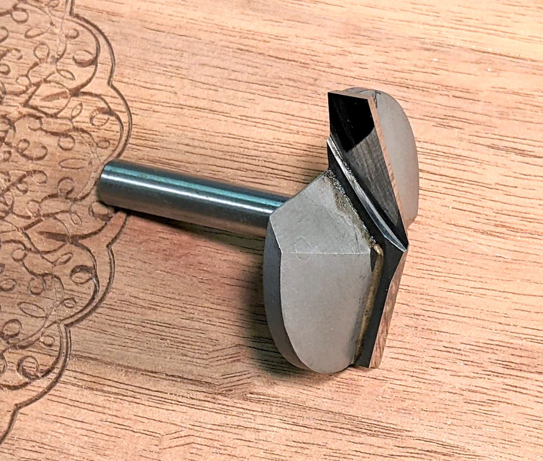 150 Degree V Groove Router Bit, 1/4" Shank, The Pizza Peel Taper Bit - Image 8