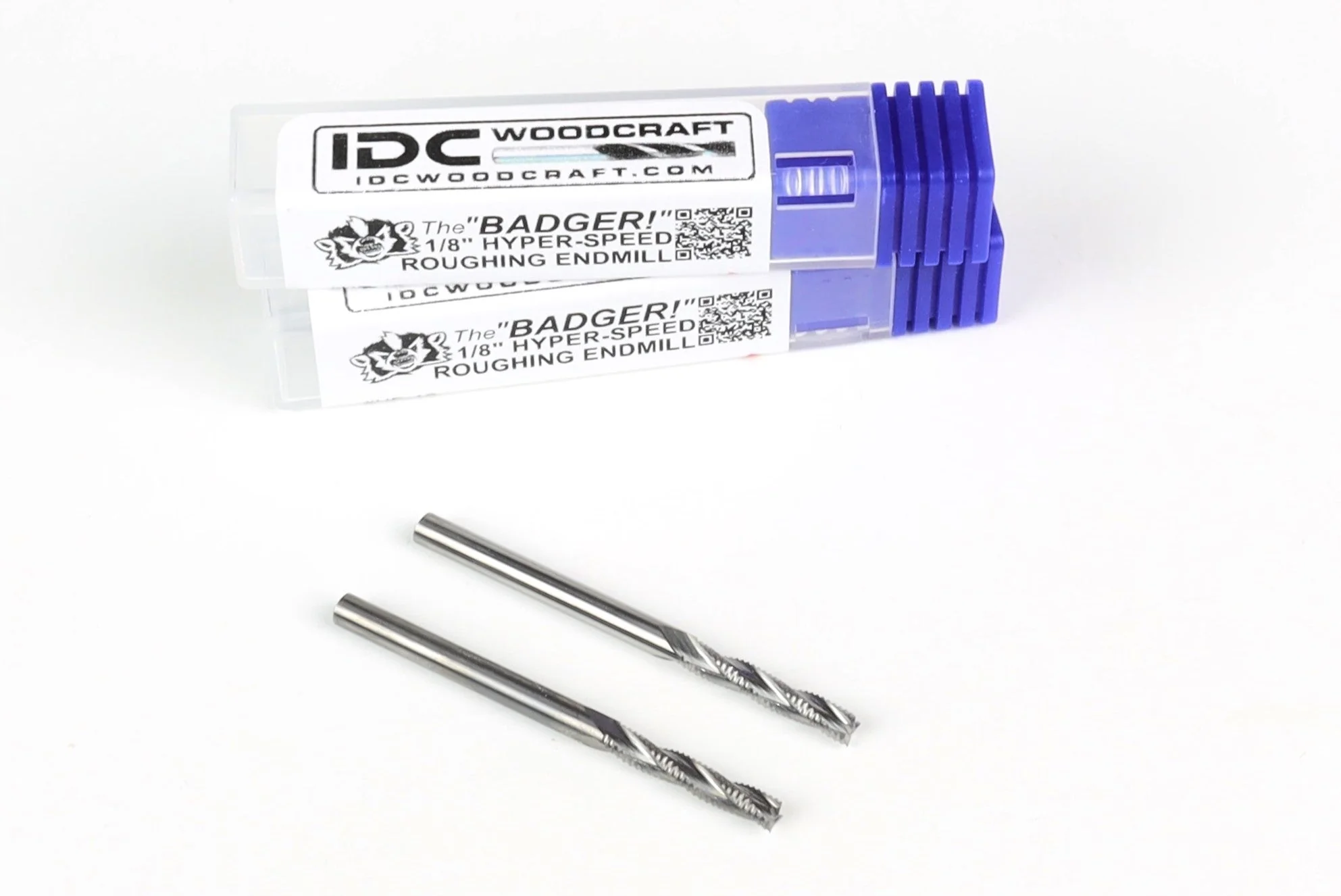 2-Piece Set "BADGER" 1/8 High-Speed Roughing CNC Router Bit, 1/8 Shank - Image 2