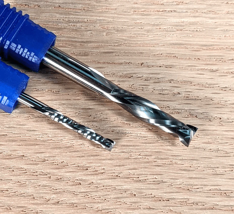 2pc Compression Endmill Bit Set For CNC Routers, 1/4 & 1/8 Dia. - Image 5