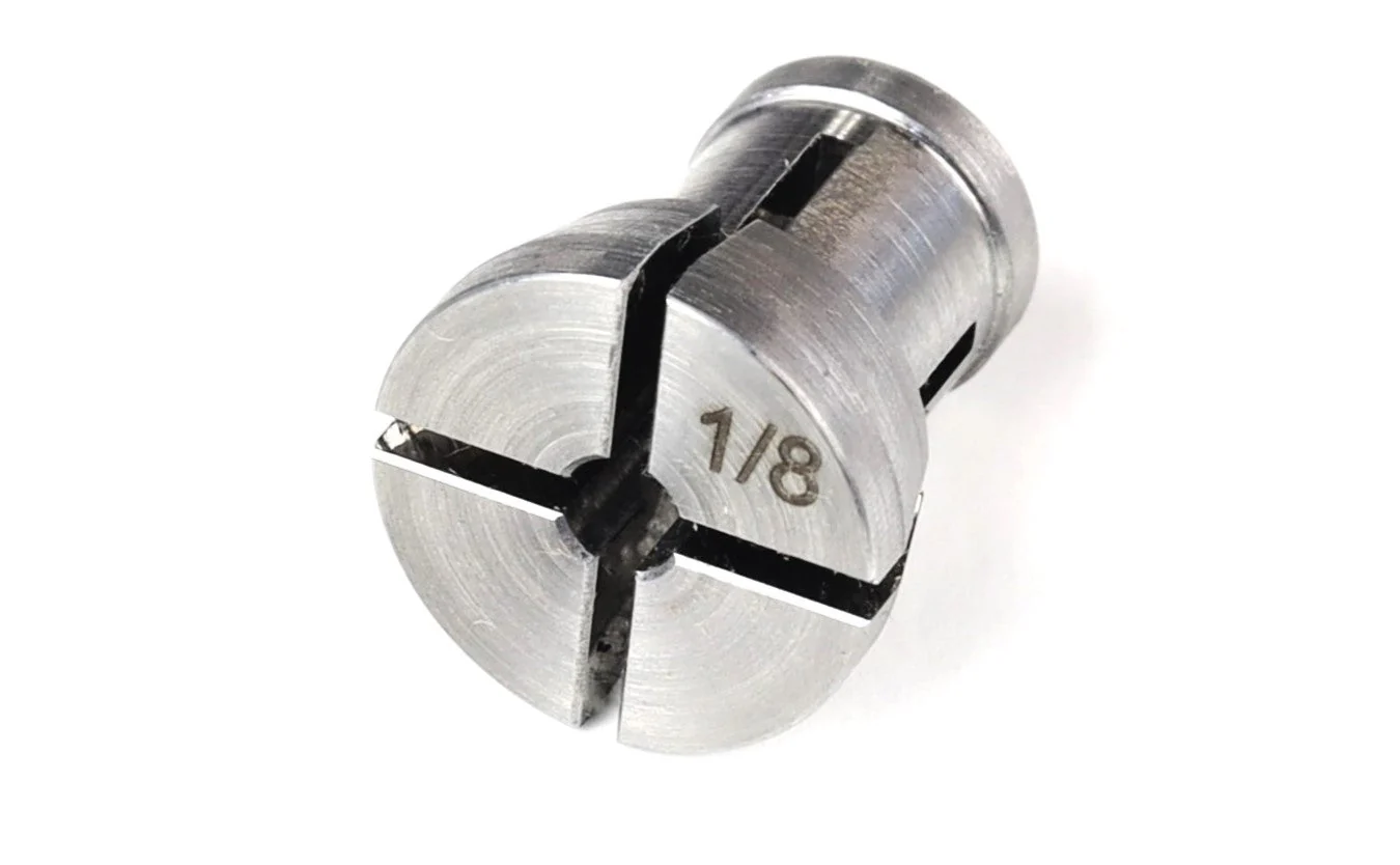 2pc Set 1/4 & 1/8 Collets for Makita RT0701C Trim Router - Image 5
