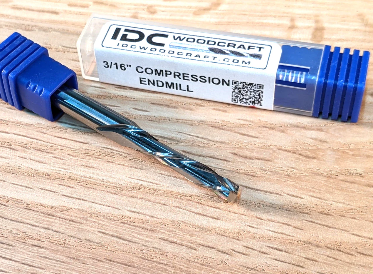 3/16" Compression Bit For CNC Routers, 1/4" Shank - Image 9