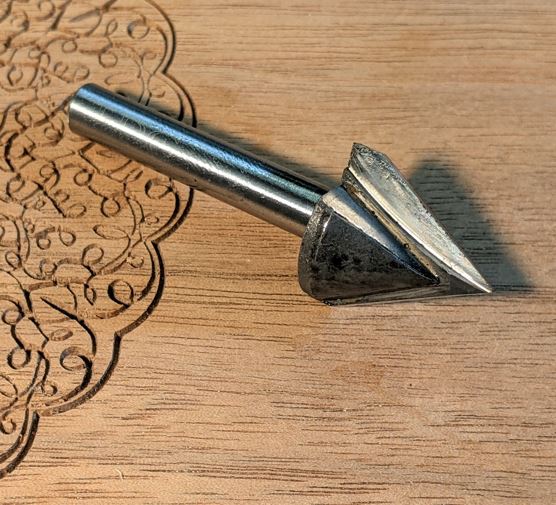 60 Degree V Grooving Bit for CNC Routers, 1/4 Shank - Image 5