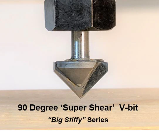 90 Degree V Grooving Bit for CNC Routers, 1/4 Shank - Image 5