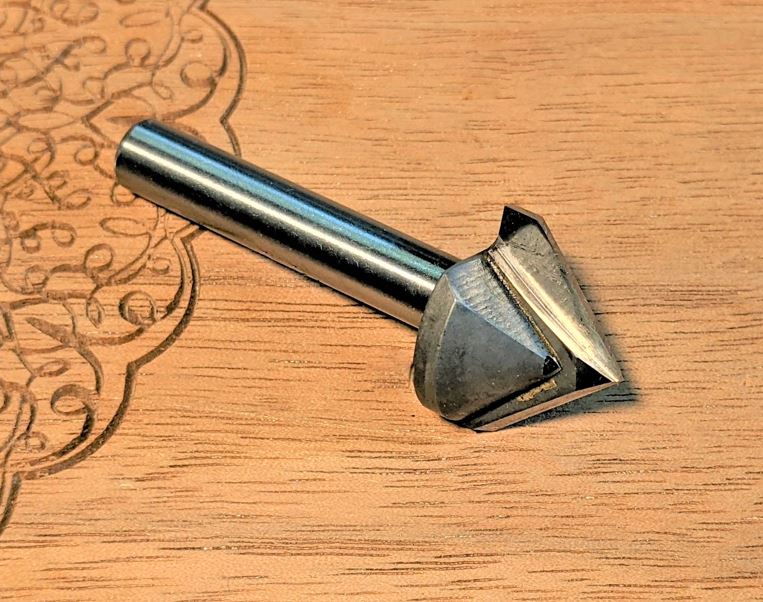 90 Degree V Grooving Bit for CNC Routers, 1/4 Shank - Image 6