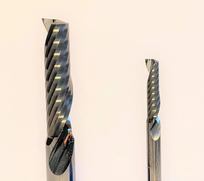Acrylic CNC Router Endmill Bit Set 0-Flute - 1/8" & 1/4" - Image 2