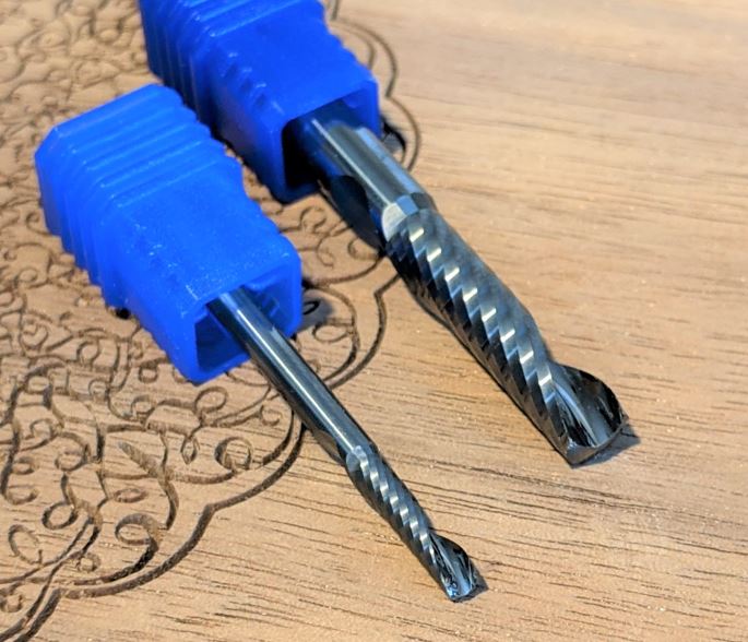 Acrylic CNC Router Endmill Bit Set 0-Flute - 1/8" & 1/4" - Image 3