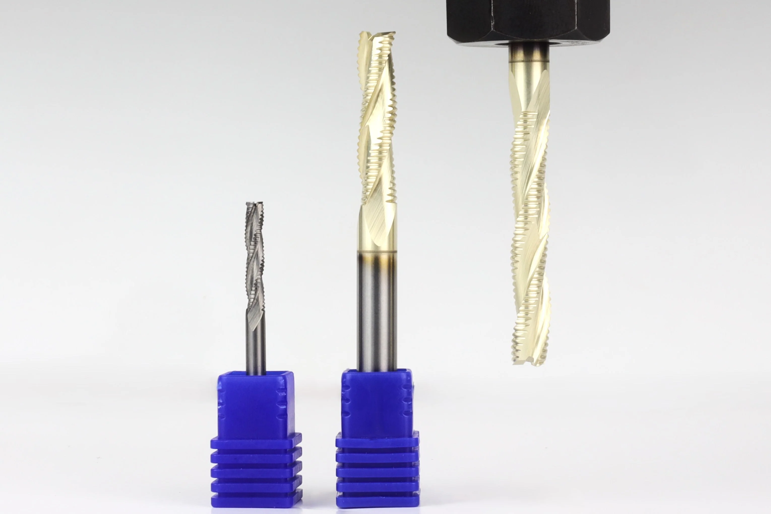 BEAST-BADGER-HOG Full Set, 3 High-Speed Roughing CNC Router Bits, 1/8 & 1/4 Shank - Image 4