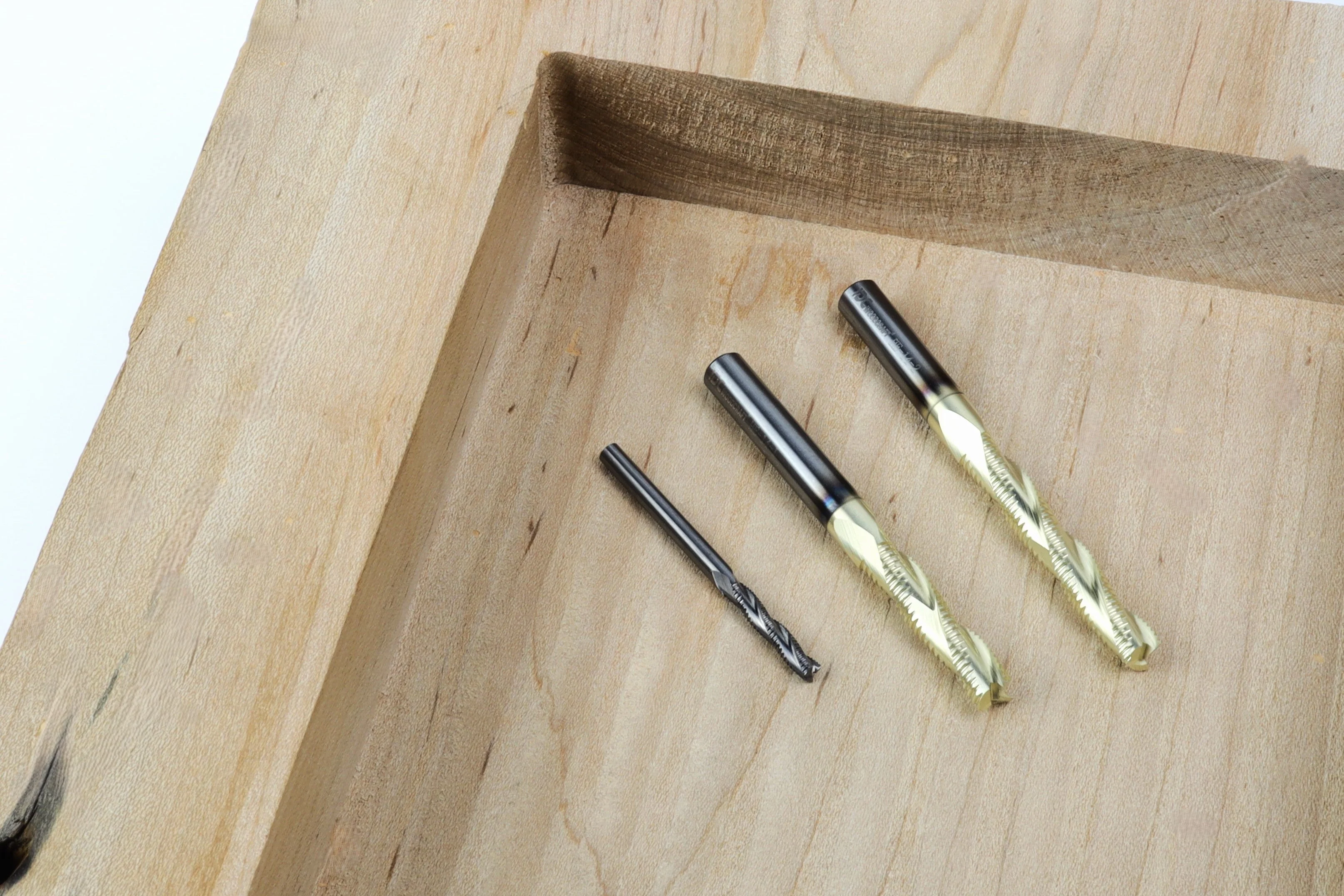 BEAST-BADGER-HOG Full Set, 3 High-Speed Roughing CNC Router Bits, 1/8 & 1/4 Shank - Image 6