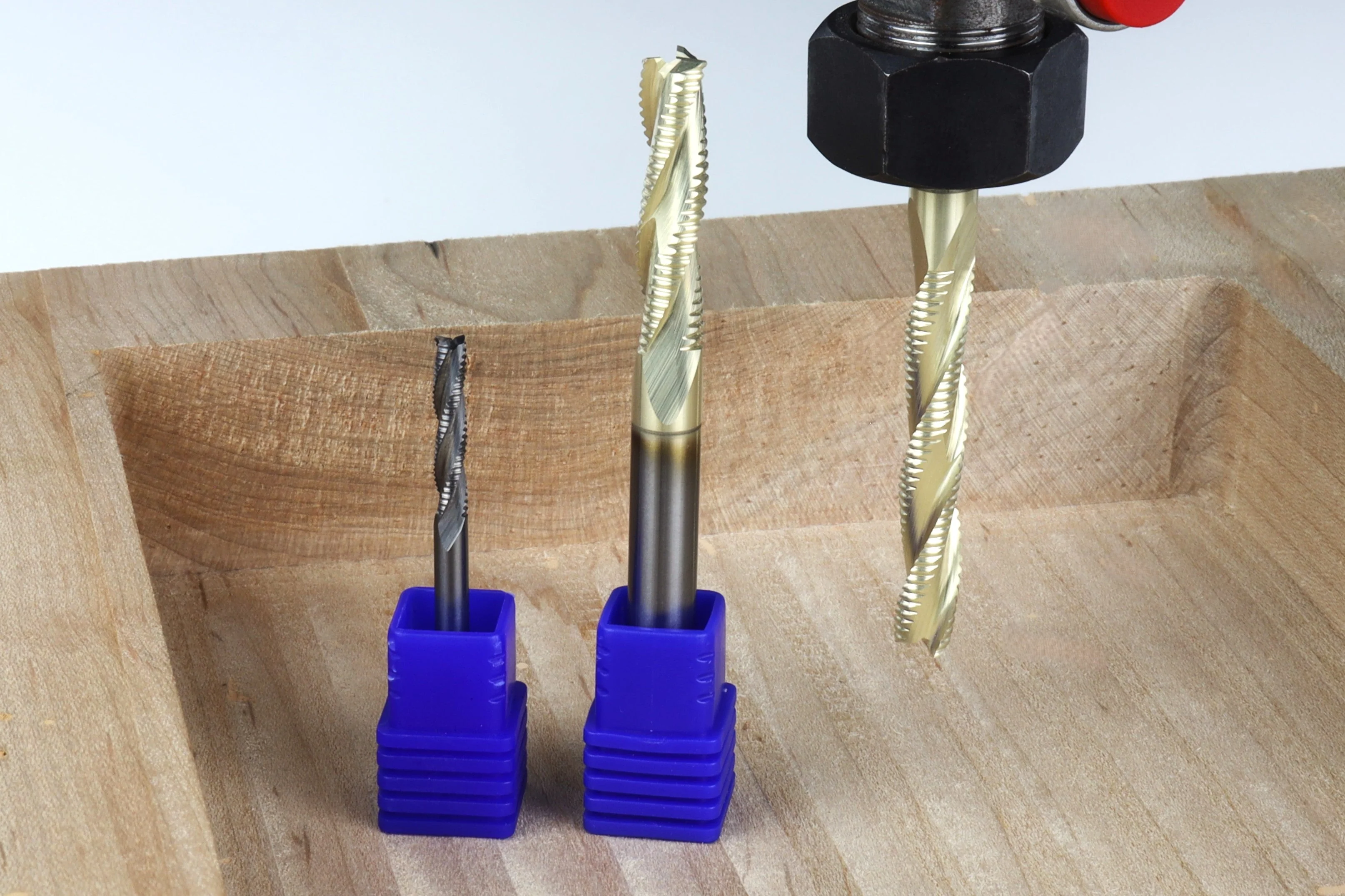 BEAST-BADGER-HOG Full Set, 3 High-Speed Roughing CNC Router Bits, 1/8 & 1/4 Shank - Image 7