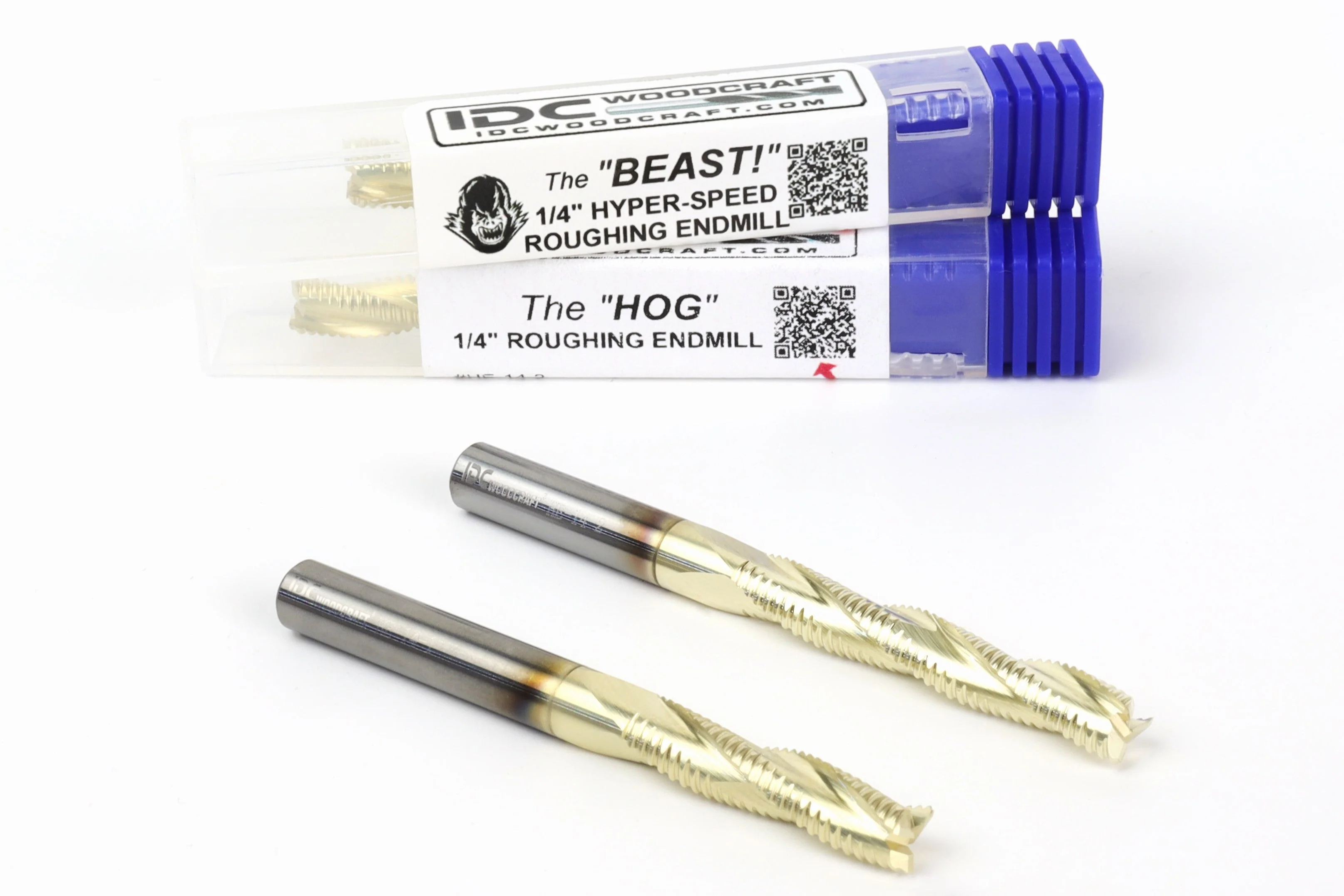 BEAST-HOG Combo 1/4 Roughing CNC Router Bit Set, 1/4 Shank - Image 2