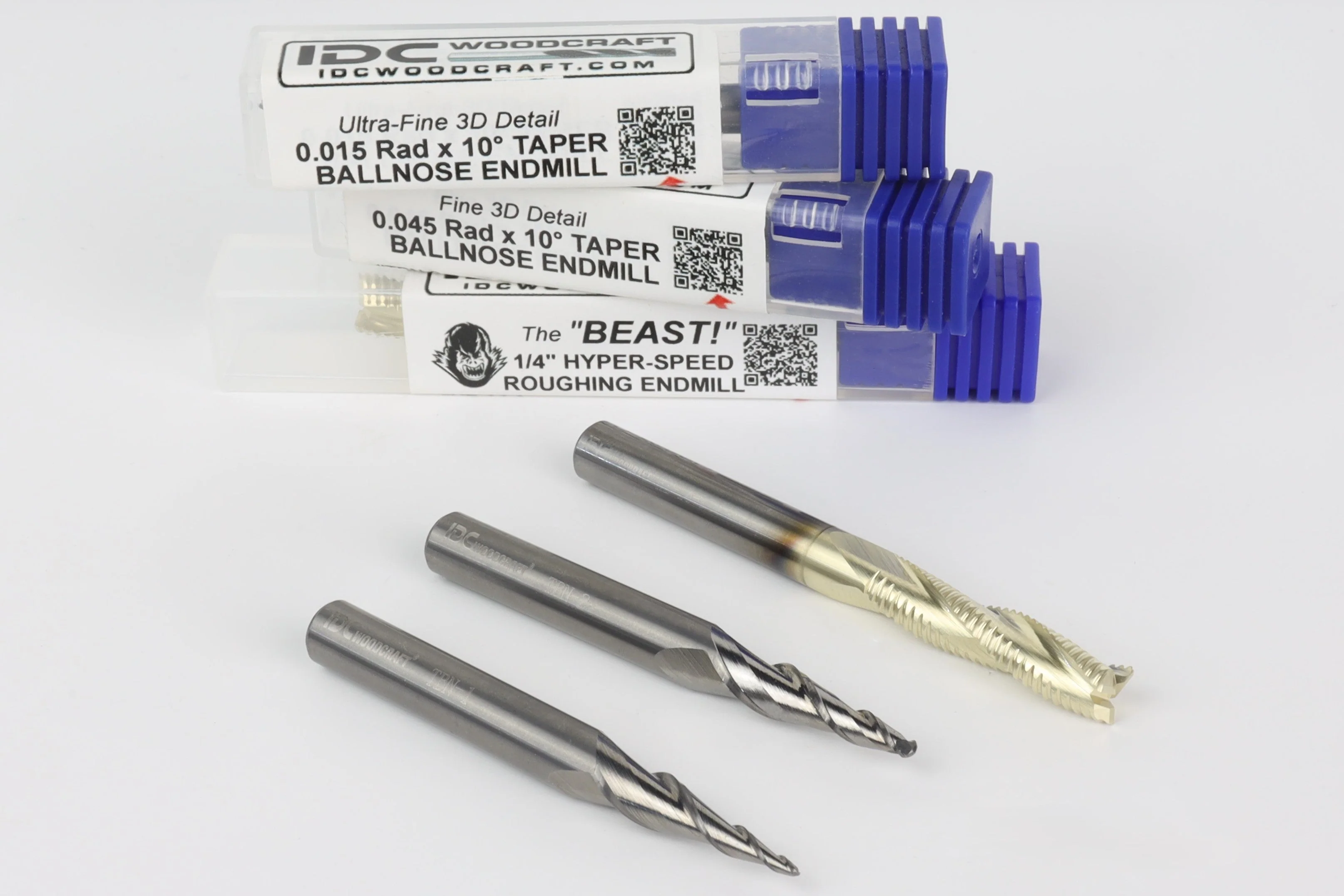 CNC Router Bit Set for 3D Carving – Tapered Ball Nose & Roughing Bit - Image 3