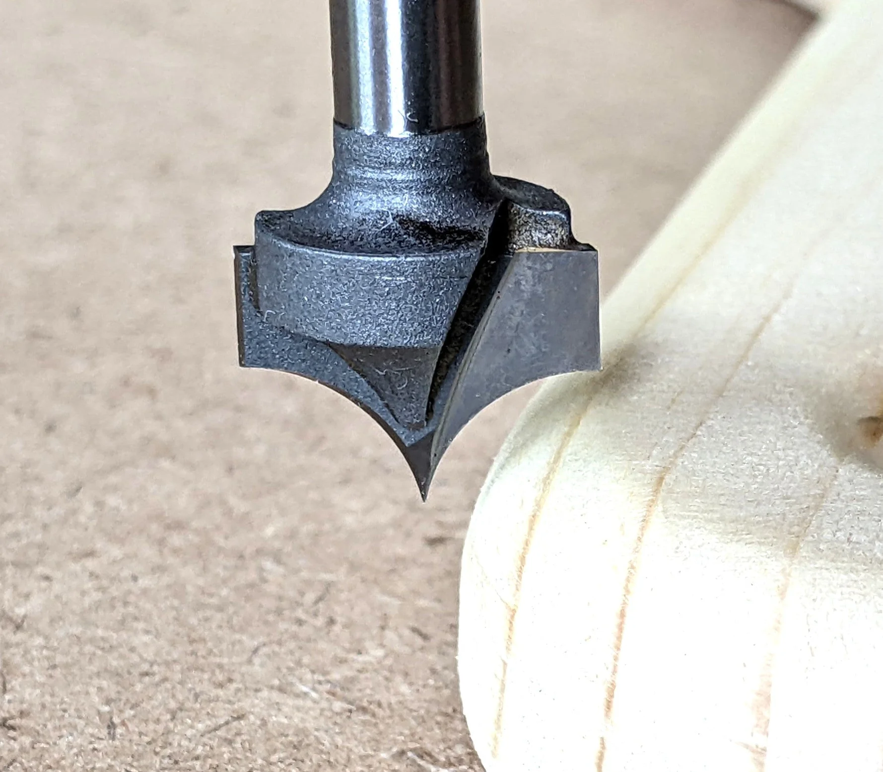 Edge Rounding Bit Set 1/4 & 1/8 Radius Pointed Tip 1/4 Shank For CNC Routers - Image 2
