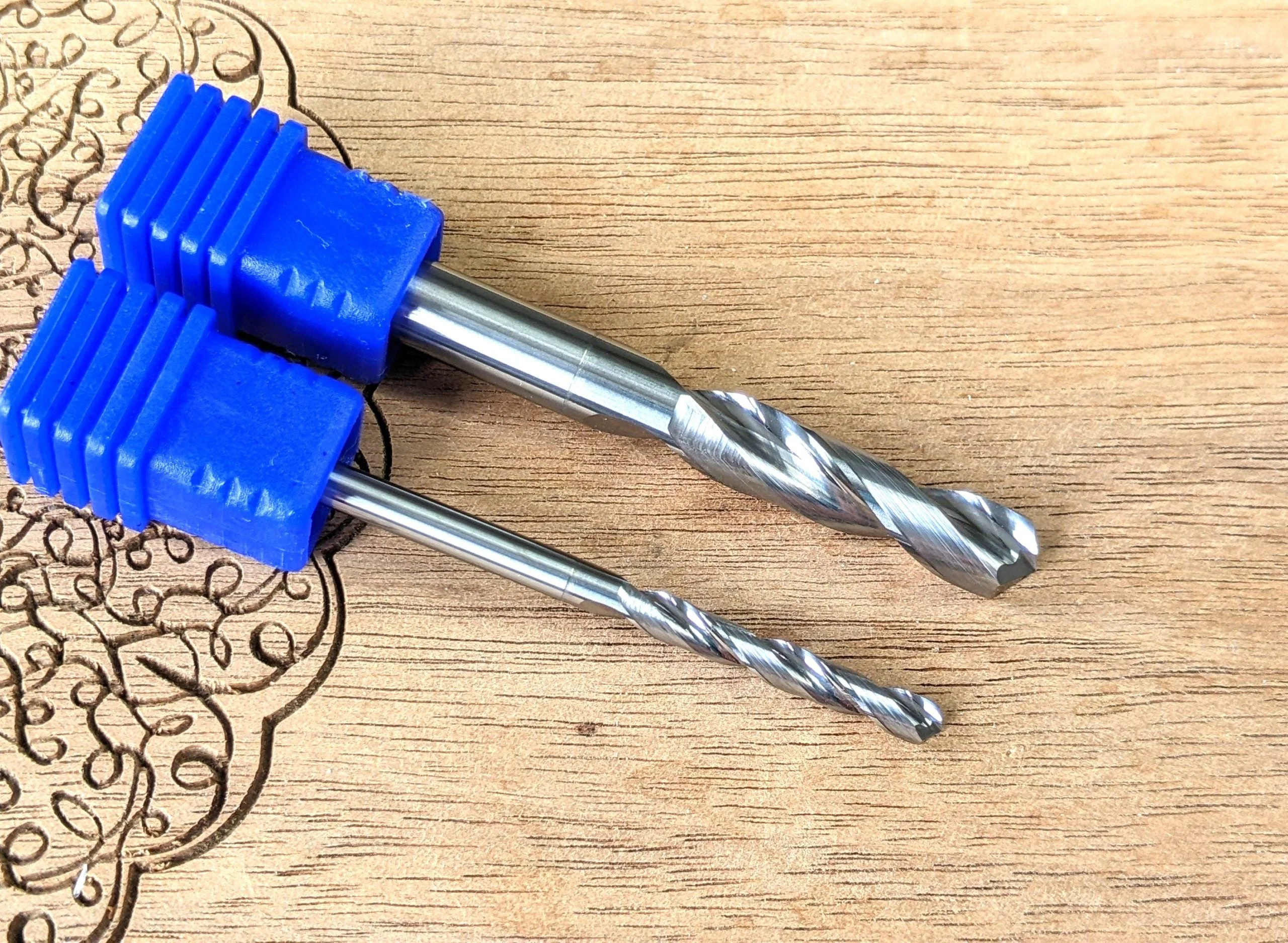 Extreme-Performance 1/8" & 1/4" Carbide Drill Bit Set for CNC Routers for Cribbage Board Making and Other CNC Projects - Image 7