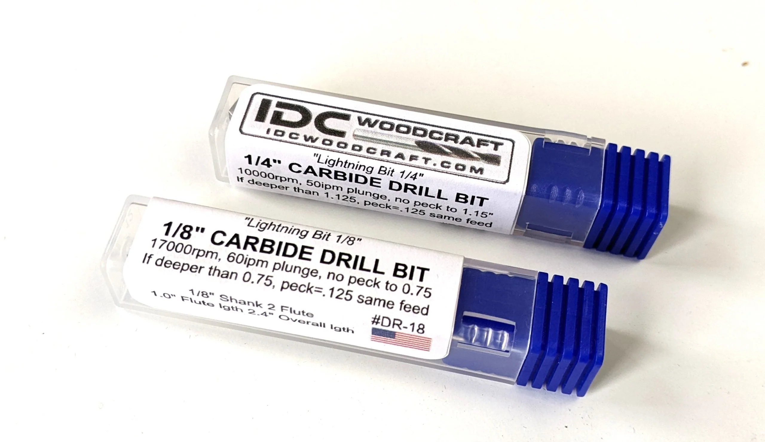 Extreme-Performance 1/8" & 1/4" Carbide Drill Bit Set for CNC Routers for Cribbage Board Making and Other CNC Projects - Image 9