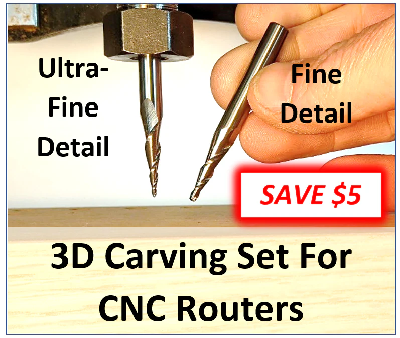 Tapered Ball Nose Bit Set for CNC 3D Carving – Fine & Ultra-Fine Detail - Image 4