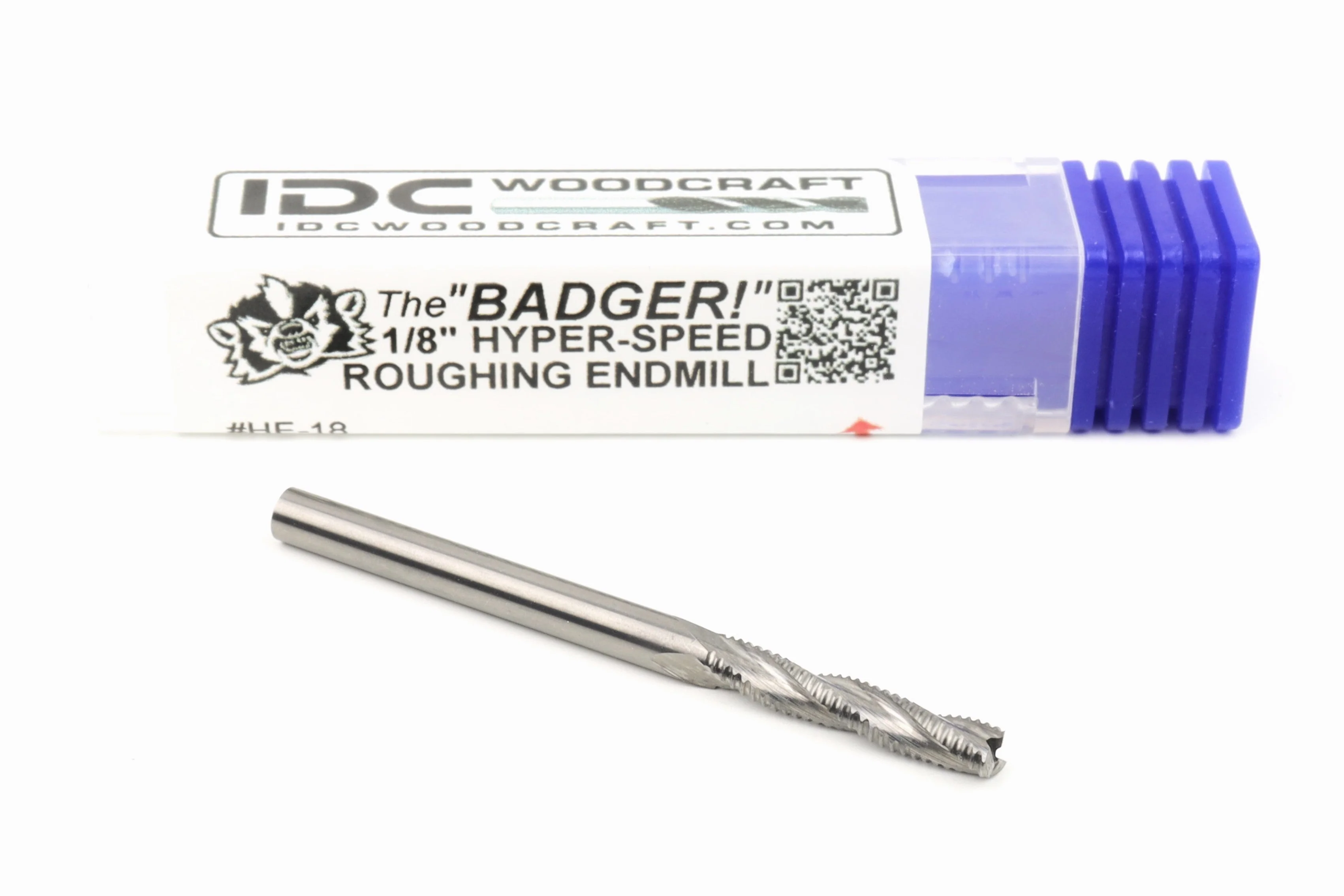 The "BADGER" 1/8 High-Speed Roughing CNC Router Bit, 1/8 Shank - Image 2