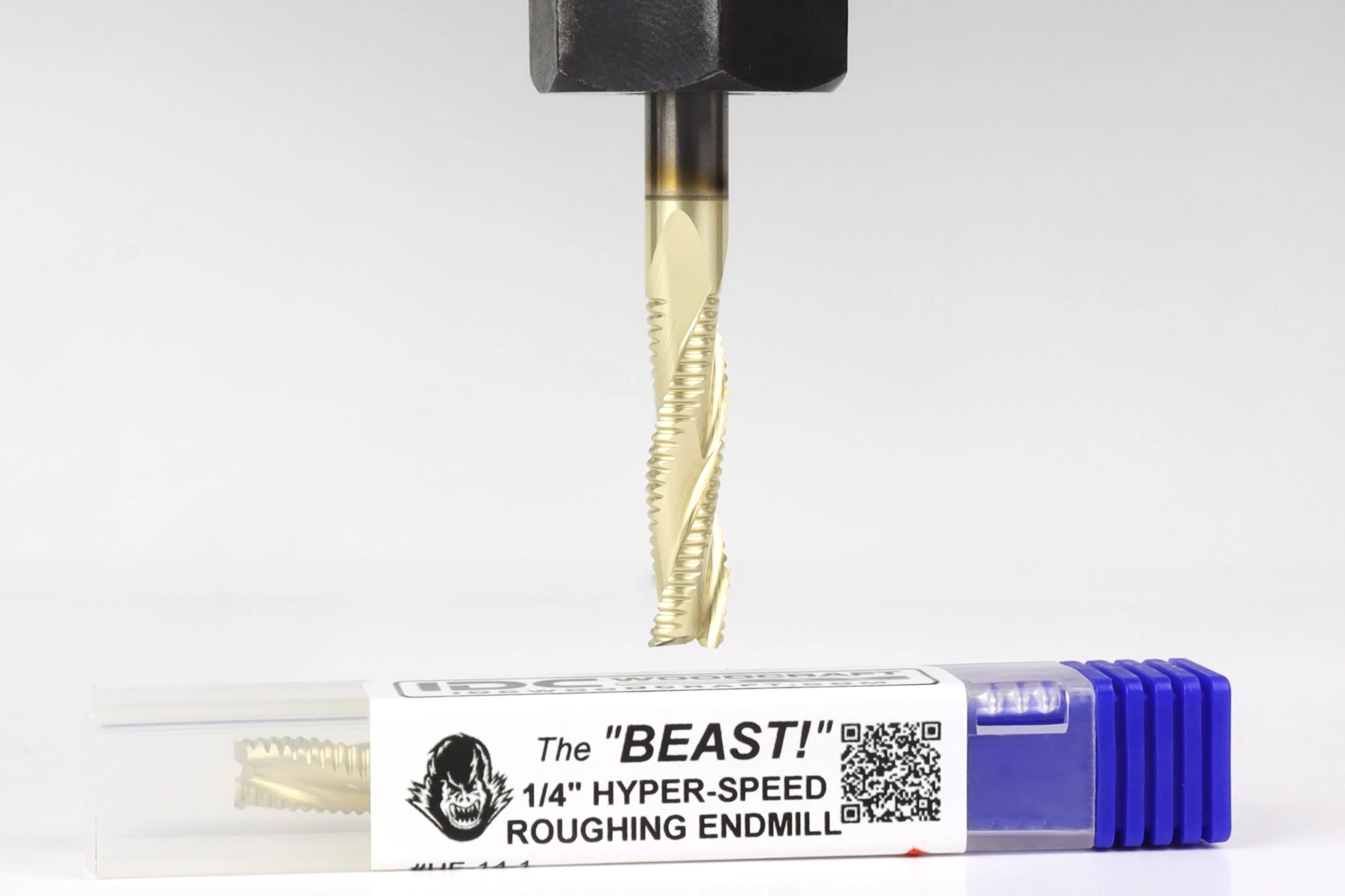 The "BEAST" 1/4 Hyper-Speed Roughing CNC Router Bit, 1/4 Shank - Image 7