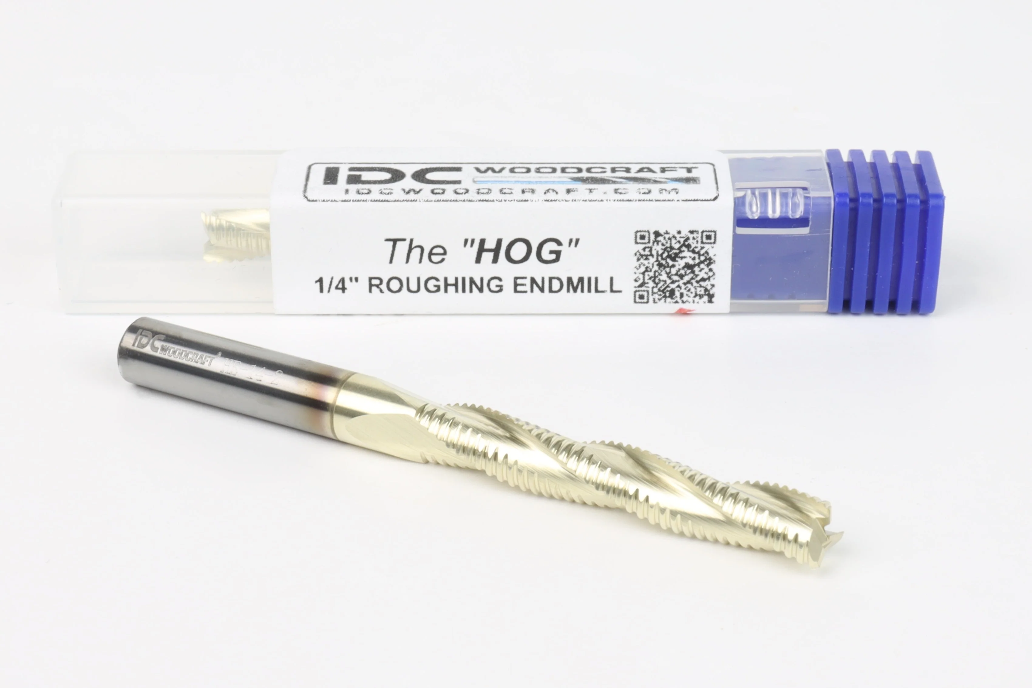 The HOG 1/4" Roughing Endmill Bit For CNC Routers, 1/4" Shank - Image 2