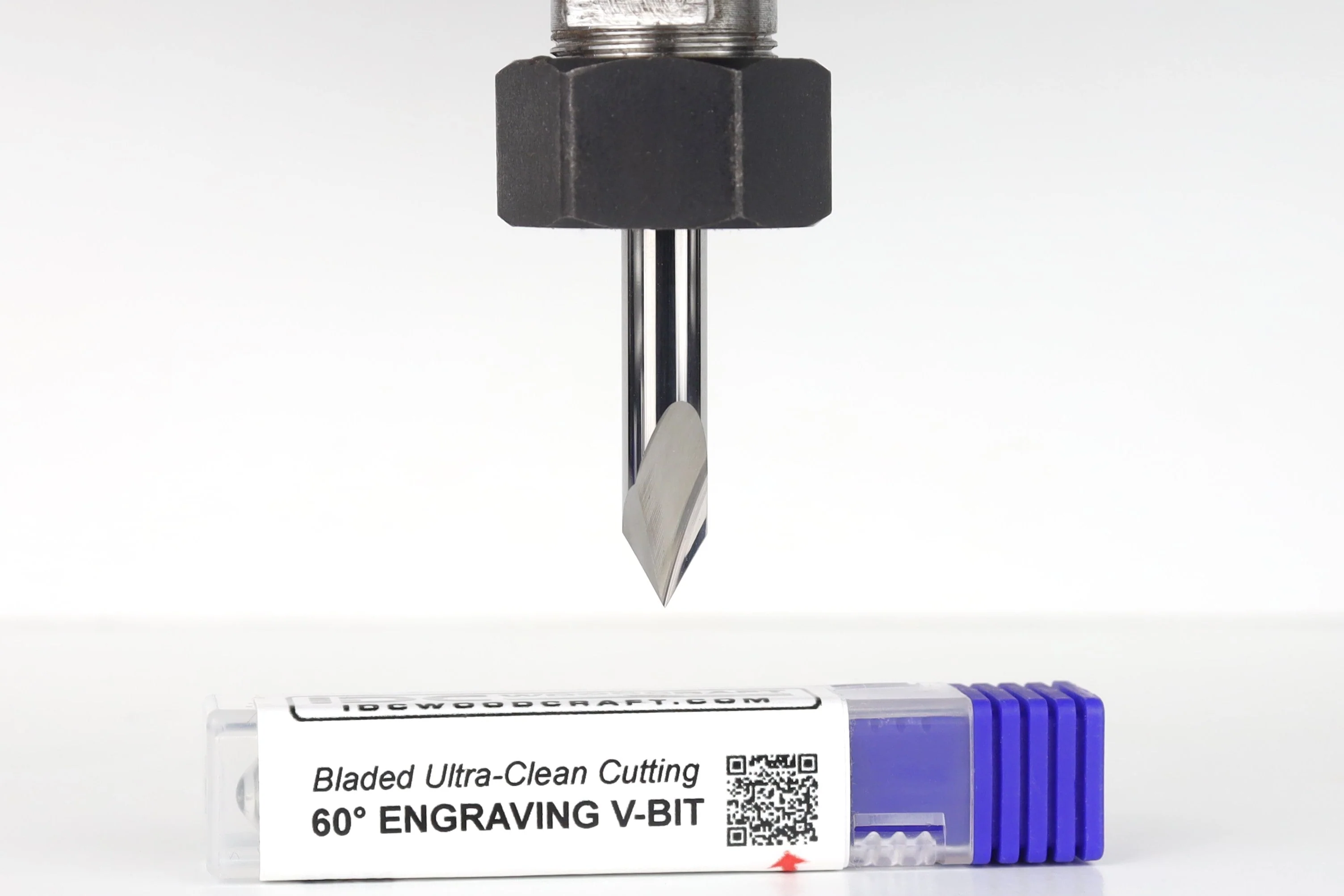 Ultra-Clean Cutting 60 Degree V-bit for CNC Routers, 1/4 Shank - Image 2