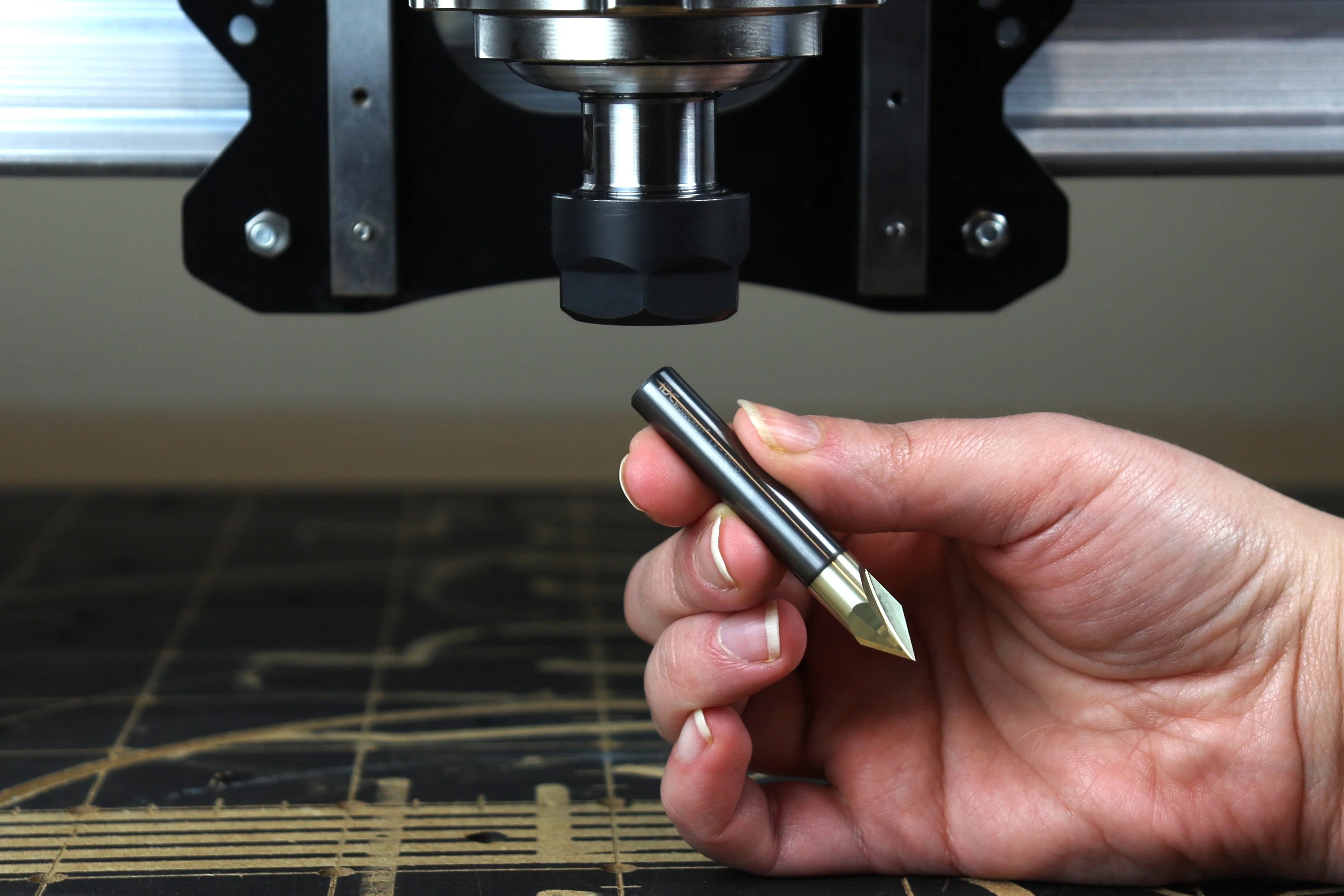 Ultra-Clean Cutting 60 Degree V-bit for CNC Routers, 3/8" Shank - Image 7