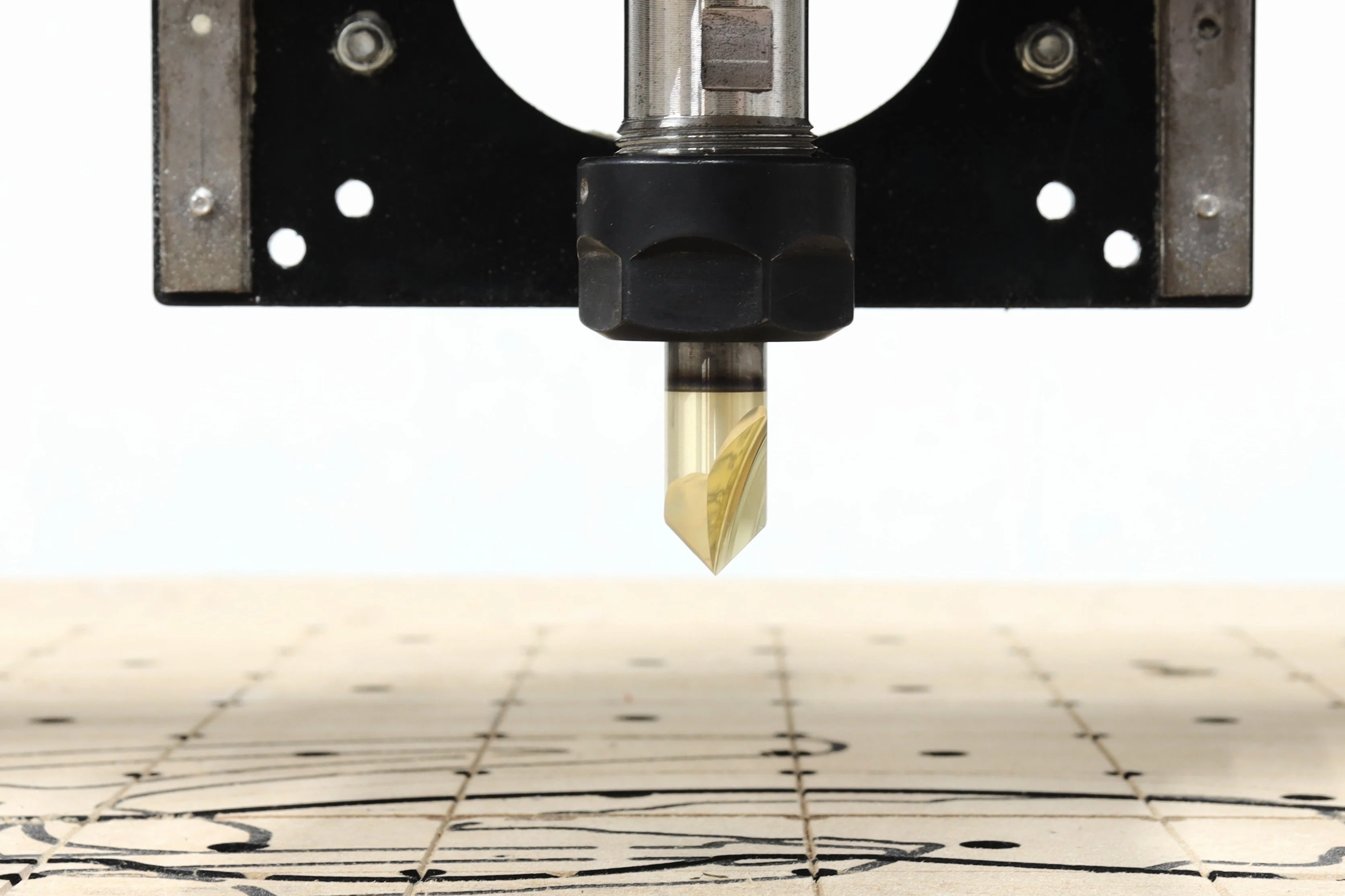Ultra-Clean Cutting 90 Degree V-bit for CNC Routers, 1/2" Shank - Image 6