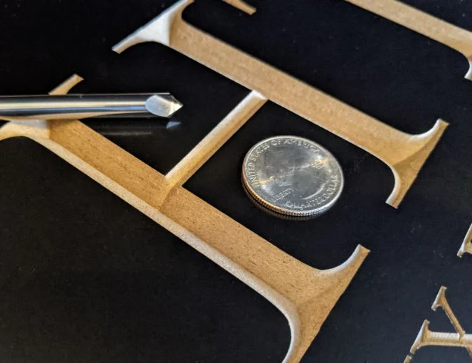 Ultra-Clean Cutting 90 Degree V-Bit for CNC Routers, 1/4 Shank - Image 8